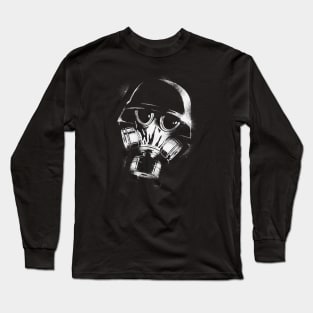 Spray Painted Gas mask Long Sleeve T-Shirt